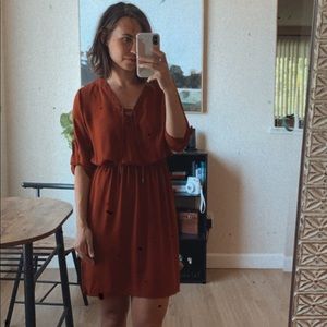 Burnt orange dress. Size small.